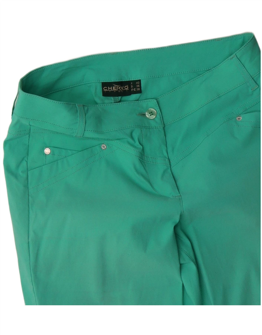 Spodnie damskie Chervo Slim Casual IT 42 Medium W30 L27 Turkusowe
