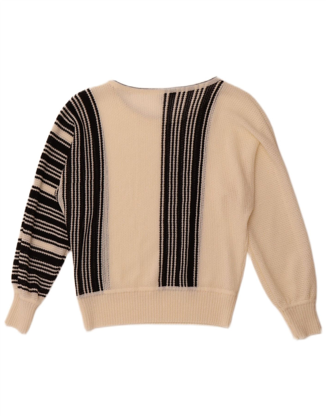 Damski sweter BODE z dekoltem w łódkę, EU 40, średnie złamane białe paski