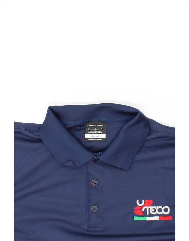 NIKE Mens Dri Fit Polo Shirt Large Navy Blue Polyester Vintage Nike and Second-Hand Nike from Messina Hembry 