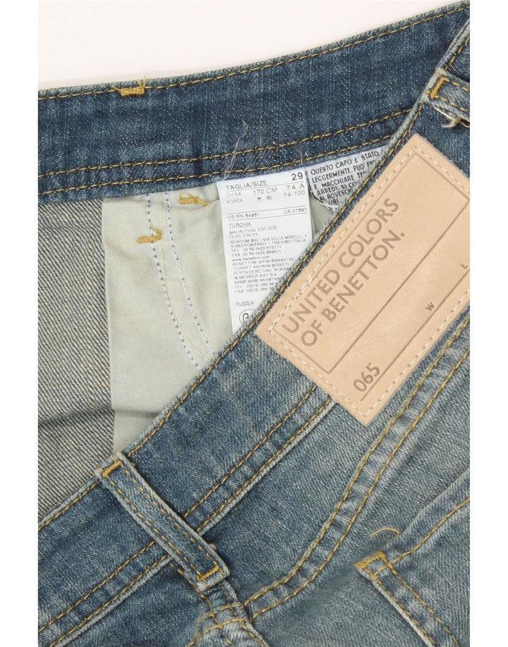 Damskie dżinsy Bootcut Benetton W29 L27 Niebieskie bawełniane