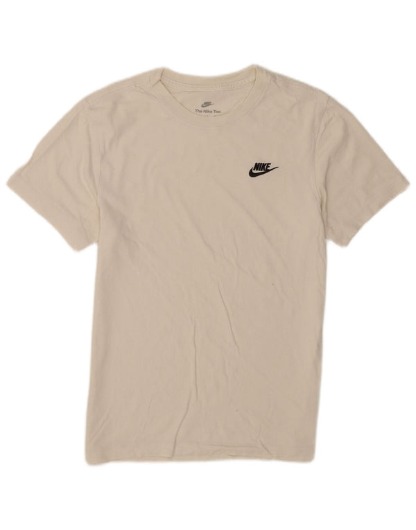 T-shirt męski Nike, mały, biały, bawełniany