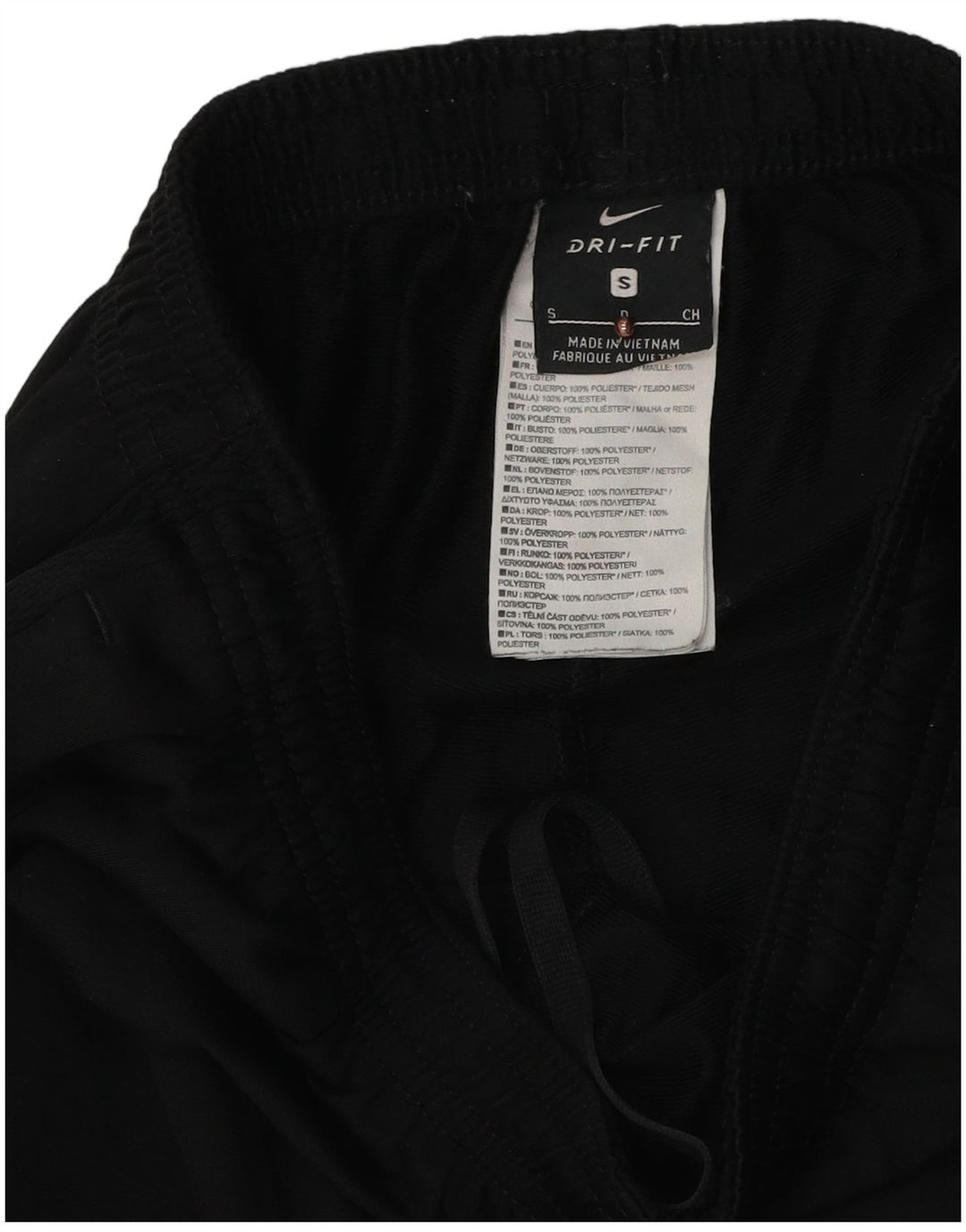 Męskie spodnie dresowe Nike Dri Fit, małe, czarne, poliestrowe