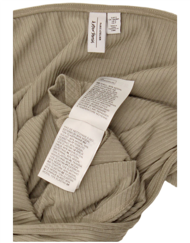 & OTHER HISTORIE Damskie body z długim rękawem UK 10 Small Green Modal