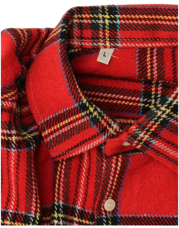 Męska koszula flanelowa VINTAGE w dużą czerwoną kratę