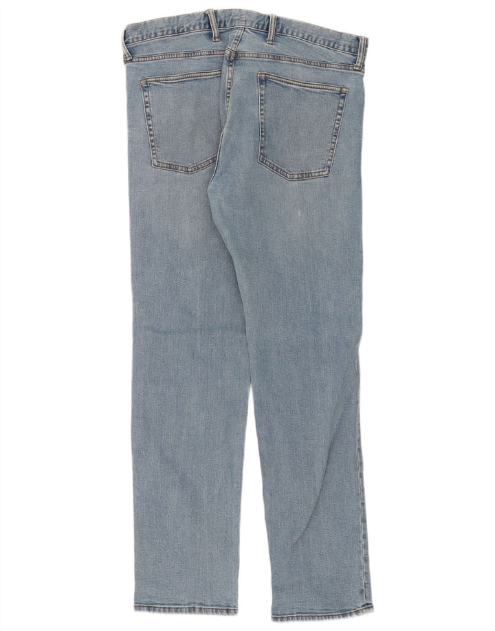 Męskie jeansy Gap Slim Straight W36 L32 Niebieskie bawełniane