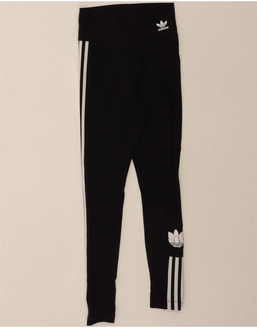 Damskie legginsy Adidas Graphic UK 8 Small, czarne, bawełniane