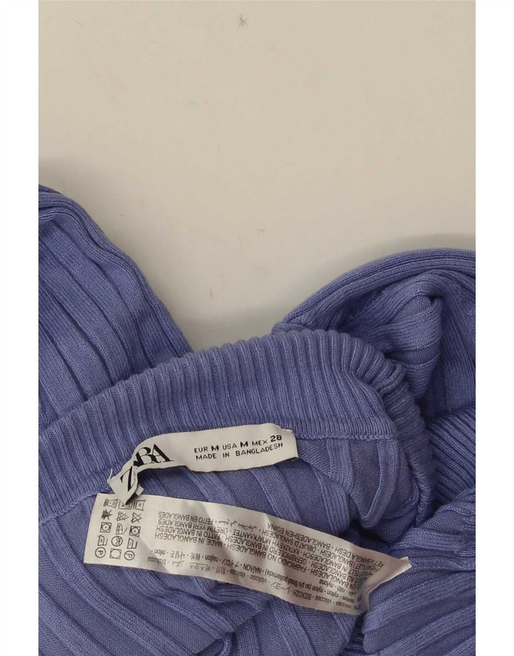 Damski sweter Zara Crop Oversize z golfem UK 12 Średni fiolet