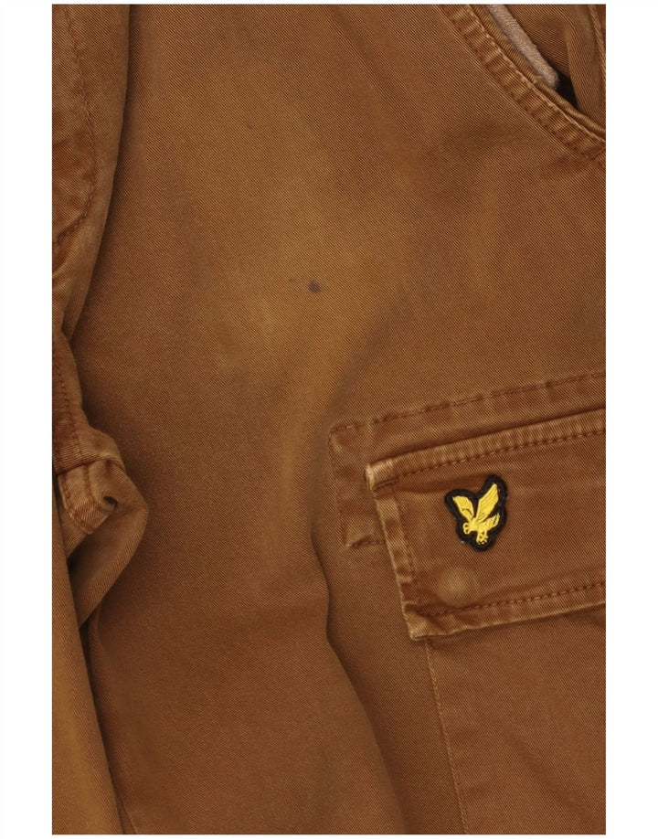 Męskie spodnie cargo Lyle & Scott W32 L33 Brązowe bawełniane