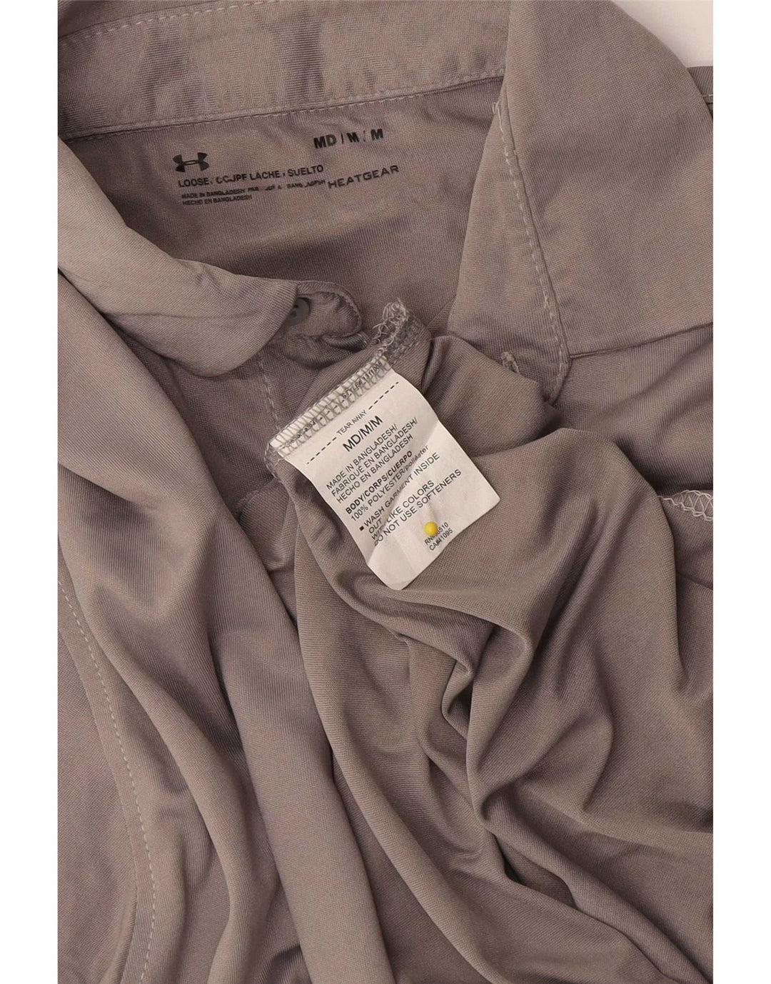 Męska koszulka polo Under Armour Heat Gear, średnioszara, poliestrowa