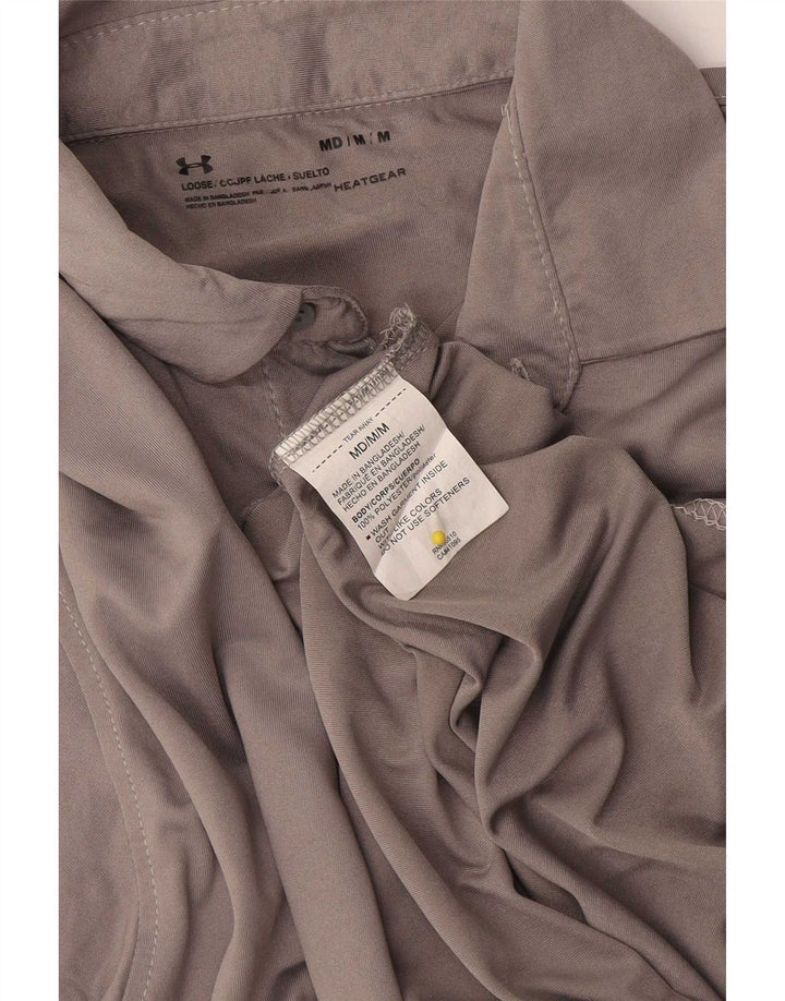 Męska koszulka polo Under Armour Heat Gear, średnioszara, poliestrowa