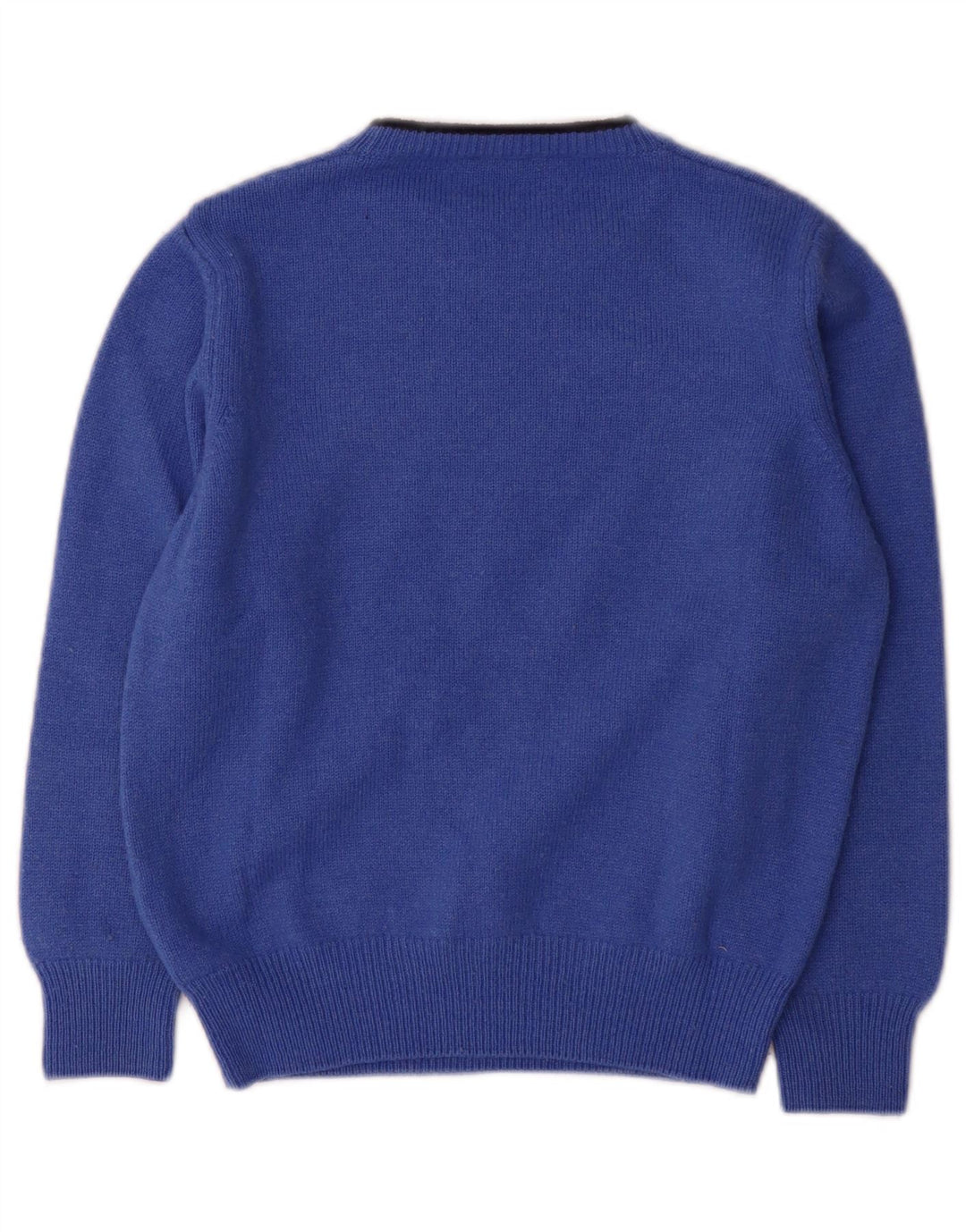 Sweter chłopięcy Fred Perry z okrągłym dekoltem, 7-8 lat, niebieska wełniana