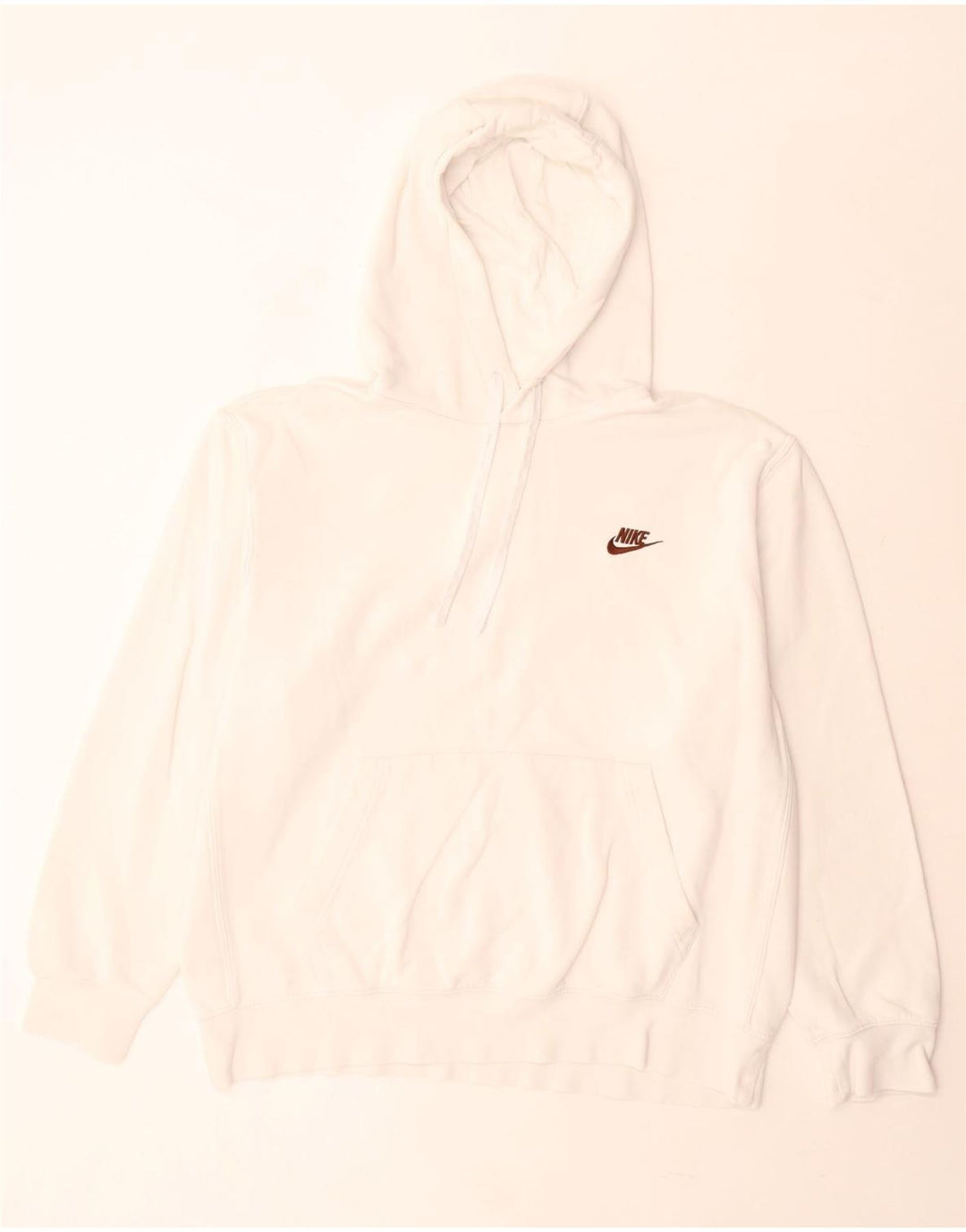 Męski sweter z kapturem Nike, duży, biały, bawełniany