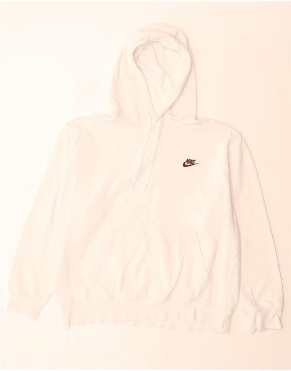 Męski sweter z kapturem Nike, duży, biały, bawełniany