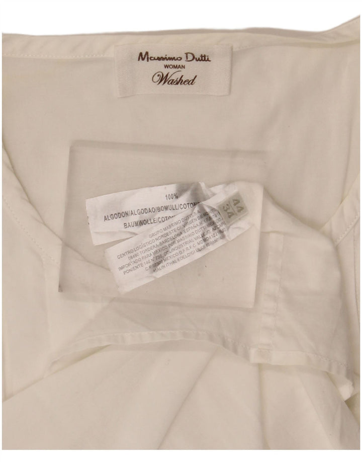 Damska bluzka z podwójnymi piersiami Massimo Dutti EU 34 2XS w kolorze złamanej bieli, bawełniana