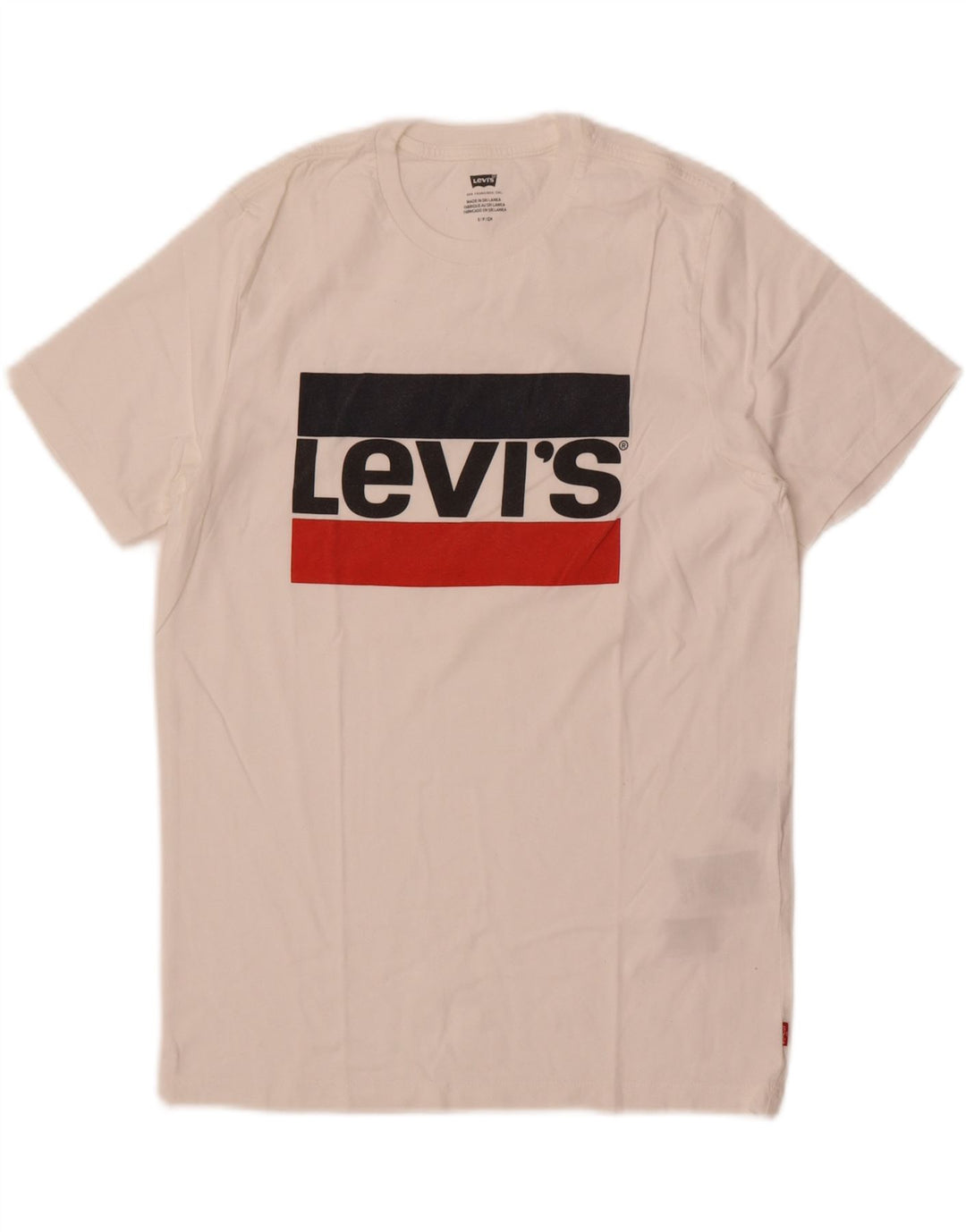 Męski T-shirt z grafiką Levi's, mały, biały, bawełniany