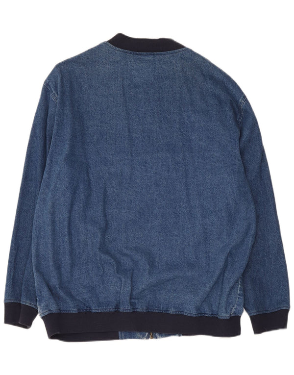 Damska kurtka dżinsowa Asos Oversize UK 10, mała niebieska, bawełniana w bloki kolorów