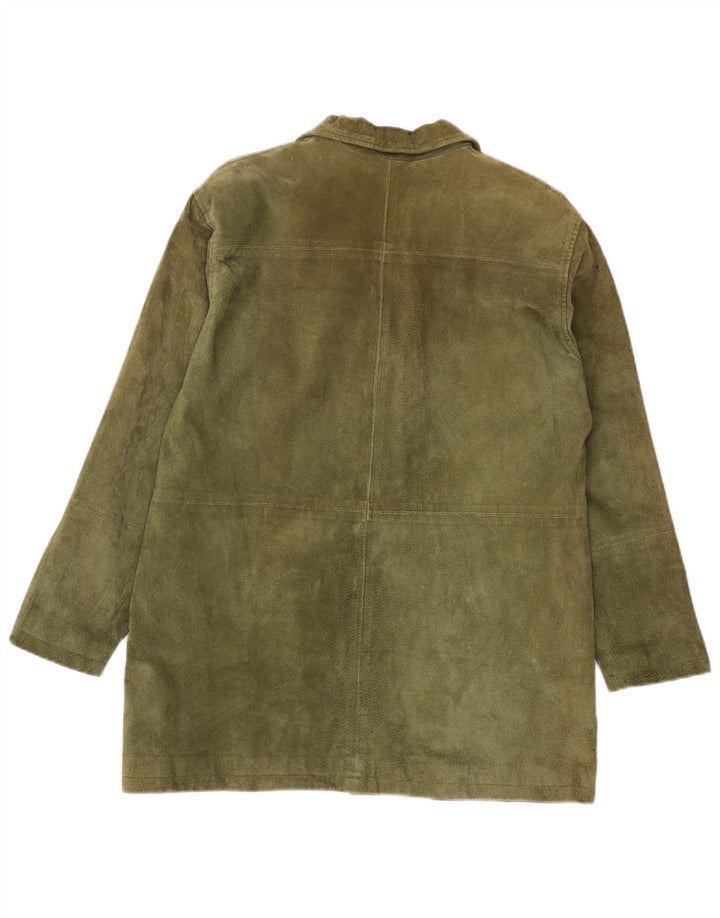 Vintage damska marynarka zapinana na 3 guziki IT 42, średnia skóra khaki