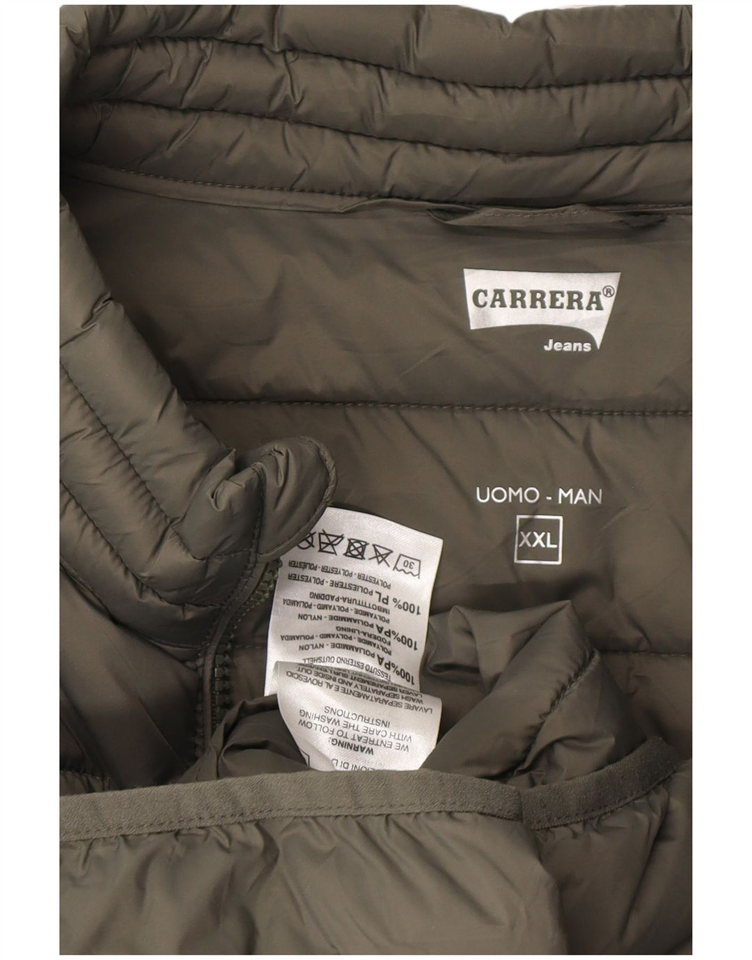 Męska wyściełana kamizelka CARRERA UK 44 2XL Khaki, poliamid
