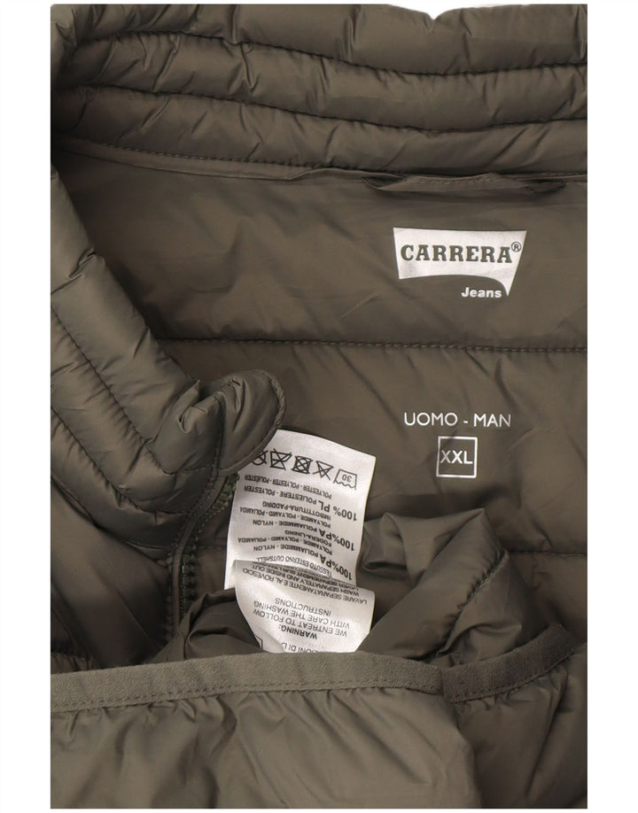 Męska wyściełana kamizelka CARRERA UK 44 2XL Khaki, poliamid