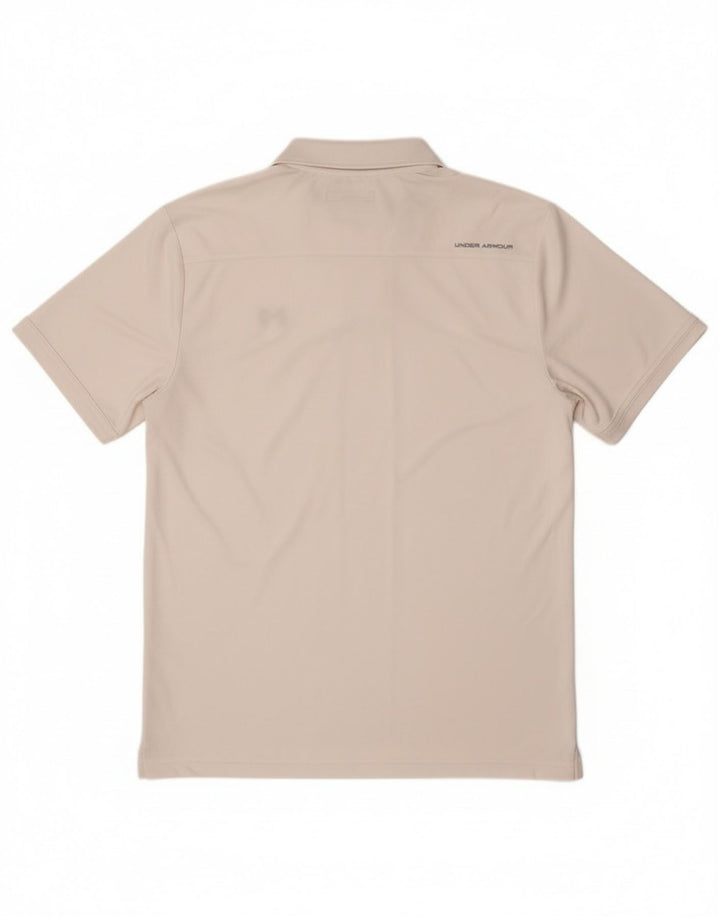 Męska koszulka polo Under Armour Heat Gear, duża, biała, z poliestru