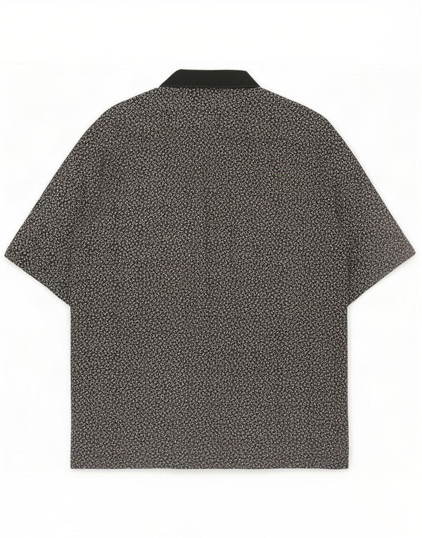 Proszę, damska koszulka z krótkim rękawem UK 18 XL, czarna, geometryczna
