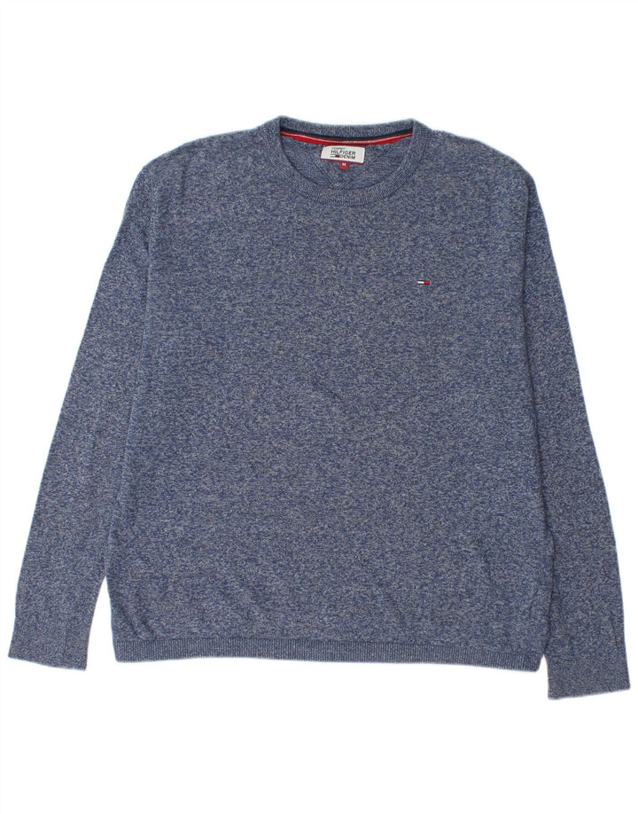 Męski sweter z okrągłym dekoltem Tommy Hilfiger, średni granatowy nakrapiany