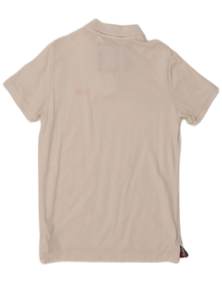 Męska koszulka polo Superdry, duża, biała, bawełniana