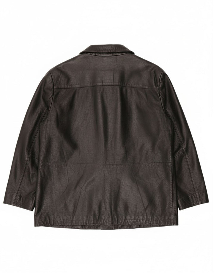 Vintage damska kurtka skórzana EU 42, duża czarna