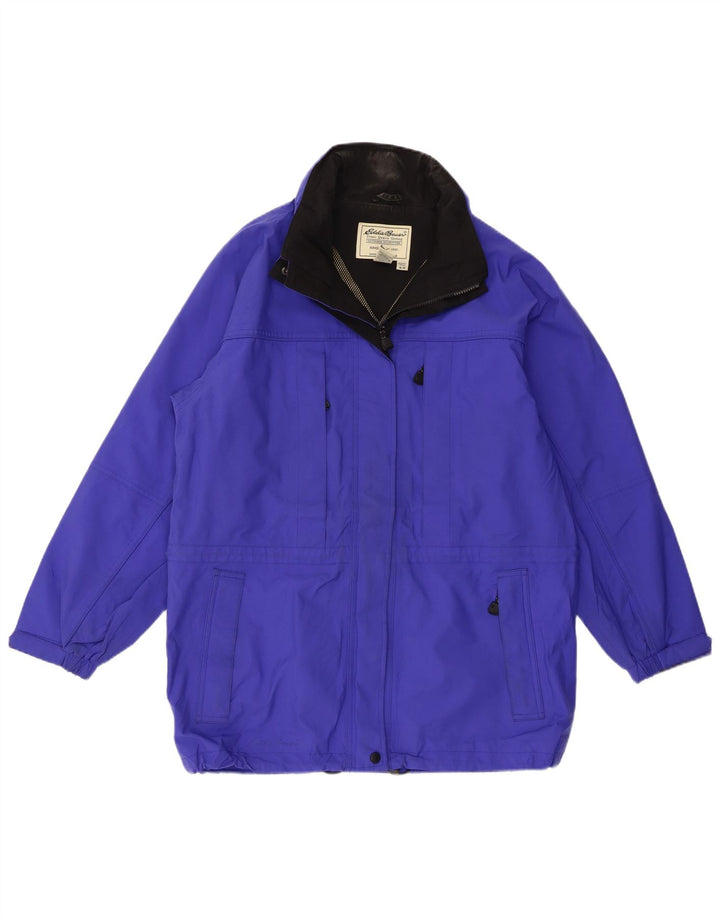 Damska kurtka z kapturem Eddie Bauer UK 14, średni niebieski poliester