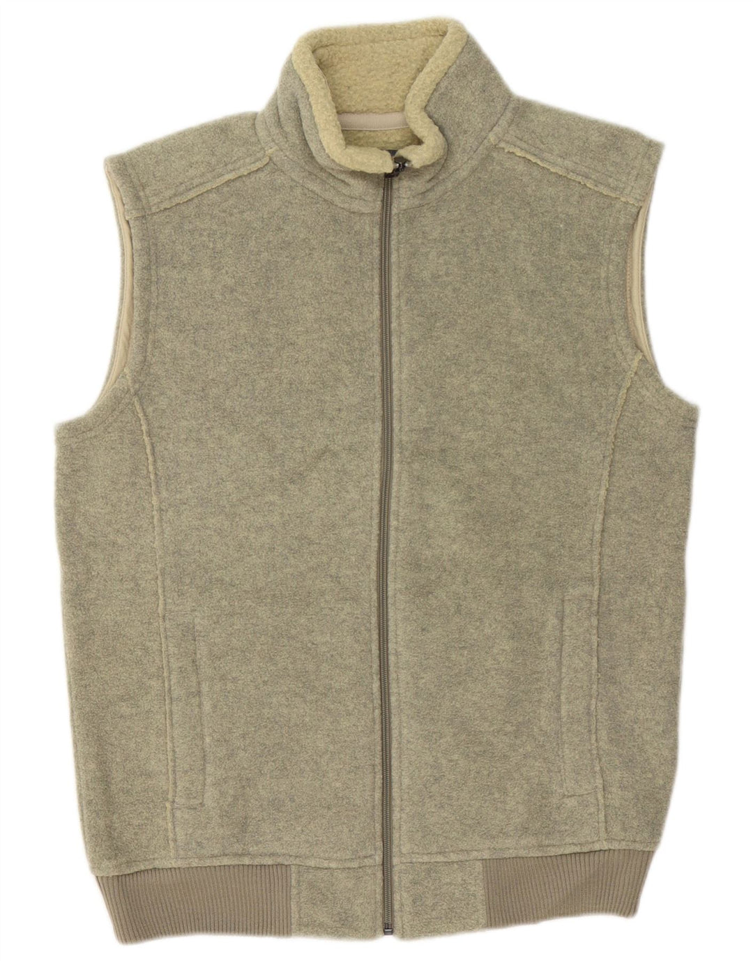 Marks & Spencer Męska bluza dresowa bez rękawów, średnia, khaki, poliester