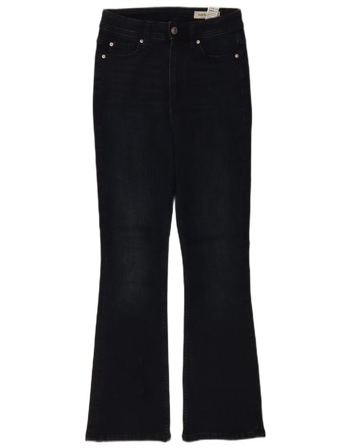 Marks & Spencer Damskie jeansy slim flared UK 8 Small W26 L28 Granatowe
