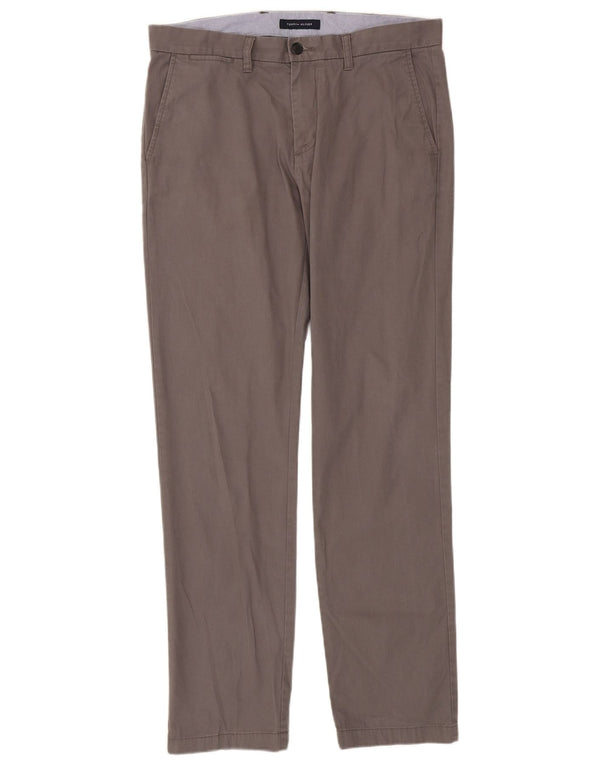 Męskie spodnie Chino Slim Tommy Hilfiger W33 L34 Szara bawełna