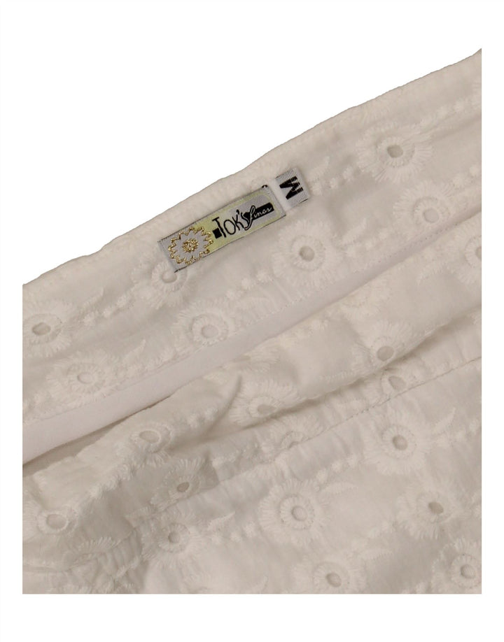 VINTAGE Womens Mini Skirt Medium W28  White Floral Vintage Vintage and Second-Hand Vintage from Messina Hembry 