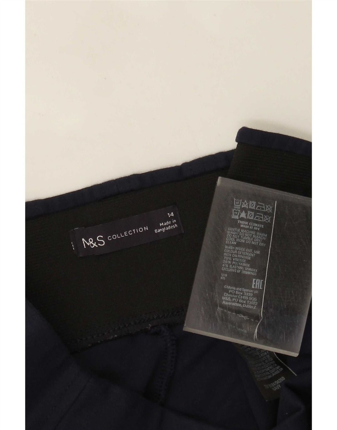 Legginsy damskie Marks & Spencer UK 14, duże, granatowe, wiskozowe