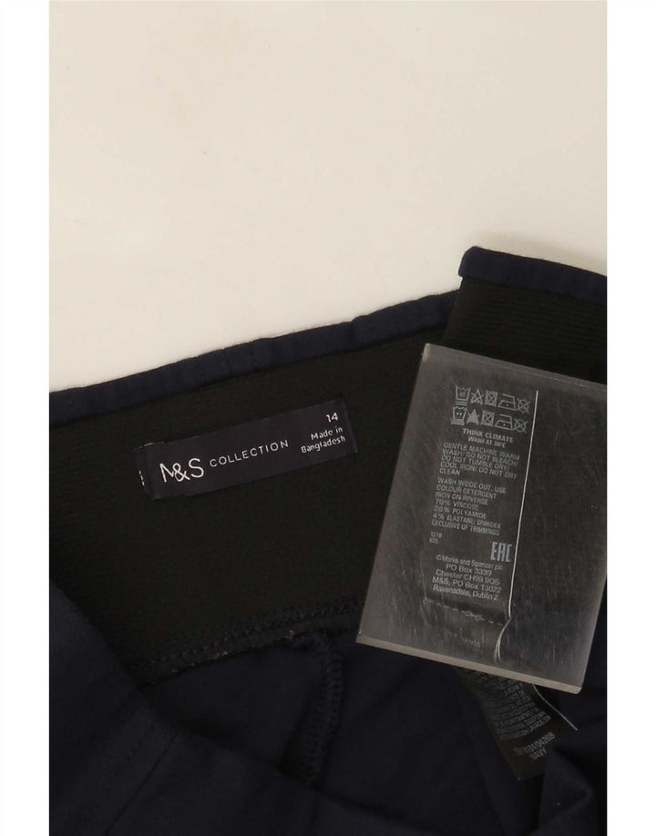 Legginsy damskie Marks & Spencer UK 14, duże, granatowe, wiskozowe