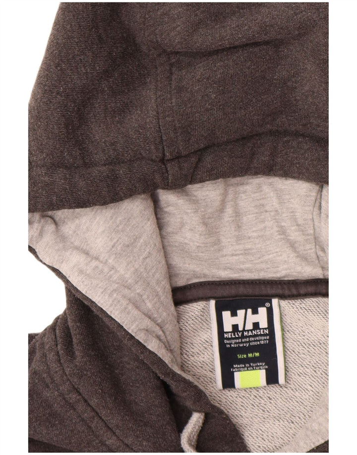 HELLY HANSEN Męski sweter z kapturem i grafiką, średnioszary, bawełniany