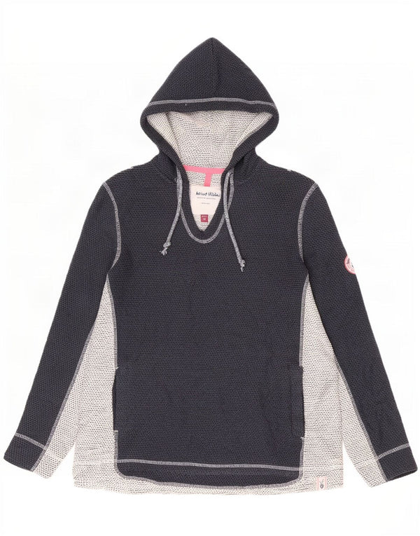 Damski sweter z kapturem Weird Fish UK 18 XL Granatowy, akrylowy blok kolorów