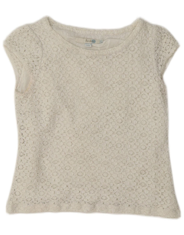 Bluzka damska Boden Crop Top UK 8 Small White