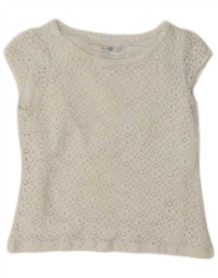 Bluzka damska Boden Crop Top UK 8 Small White