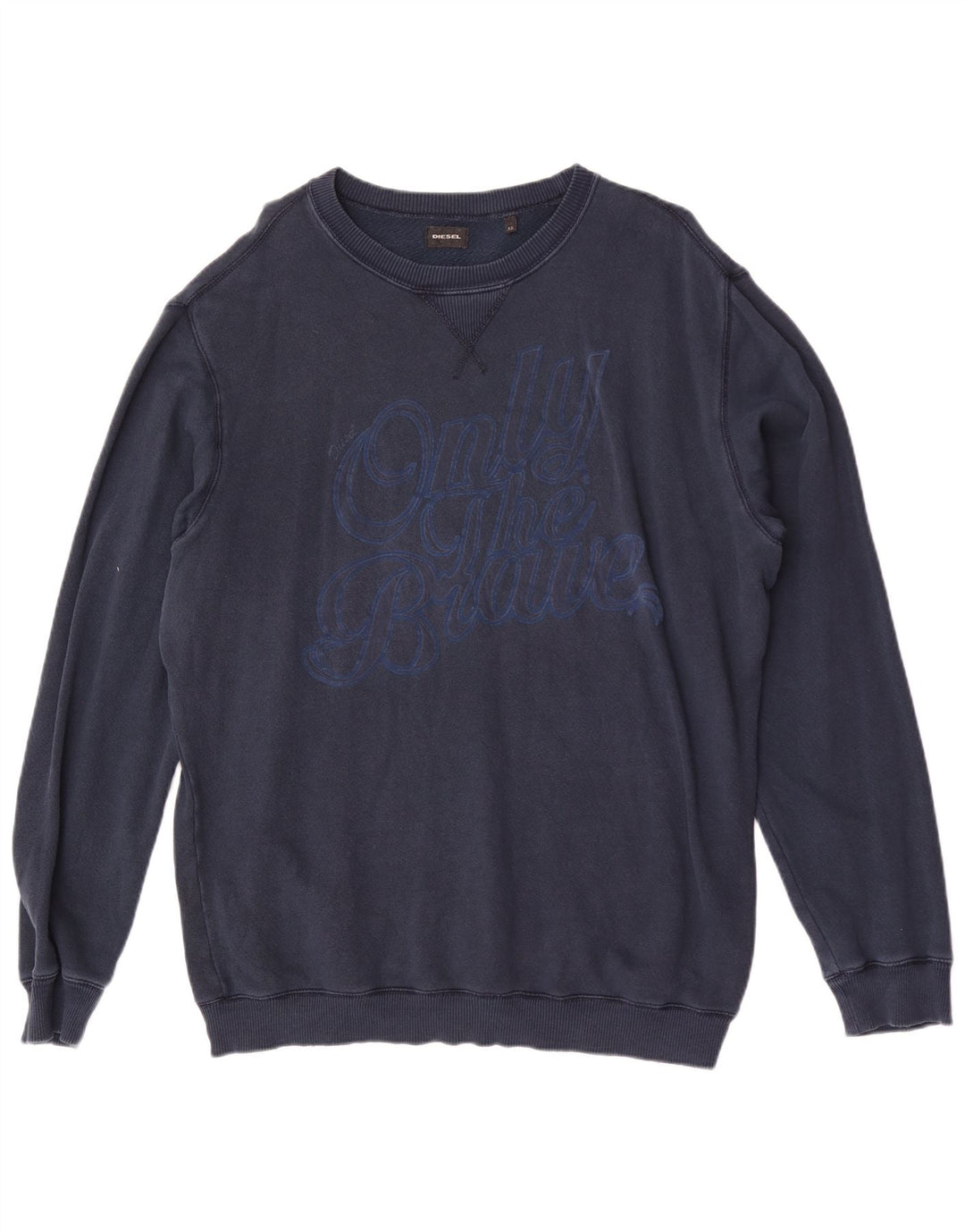 Męska bluza z grafiką Diesel, sweter XL, granatowy