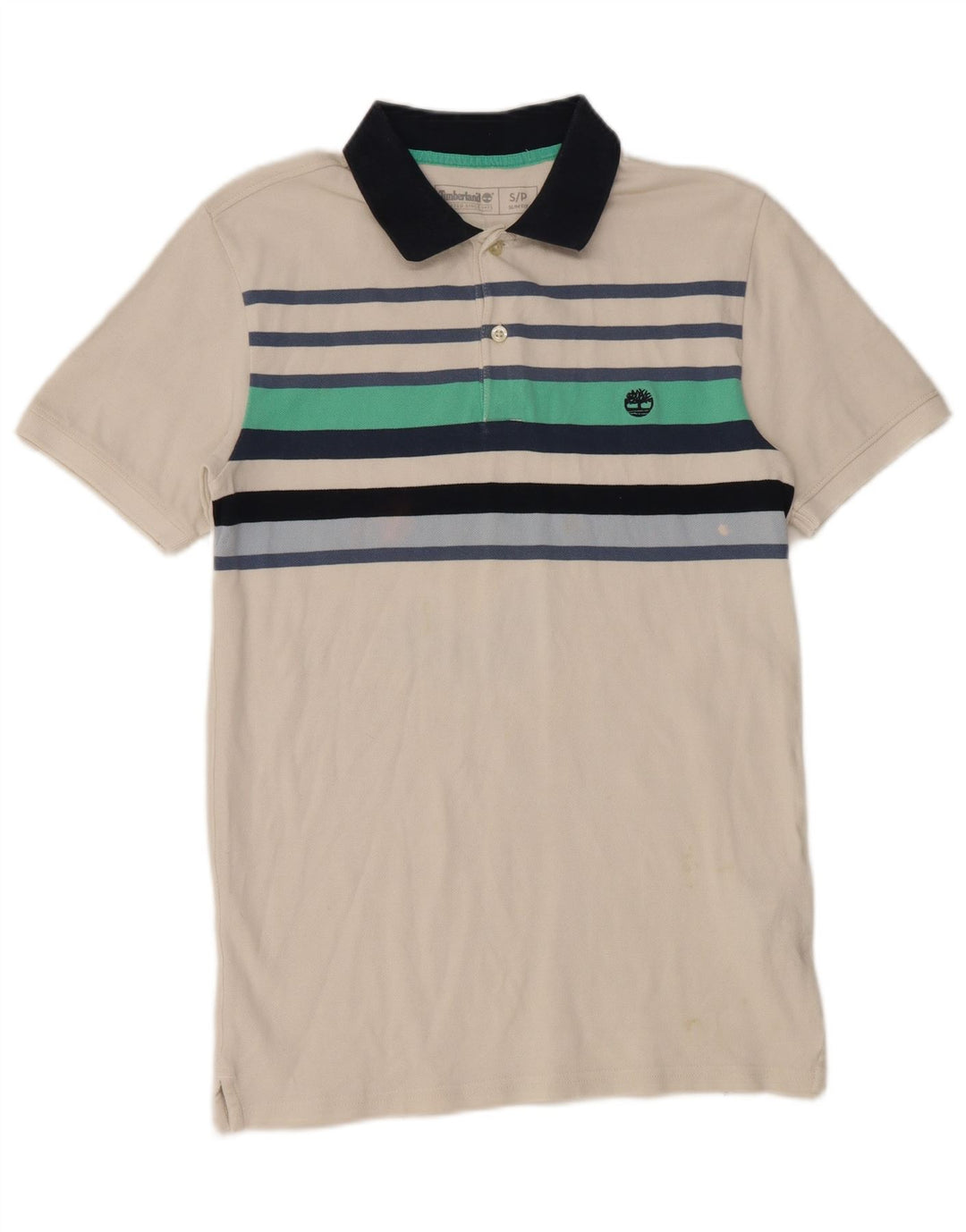 Męska koszulka polo slim fit TIMBERLAND w małe białe paski