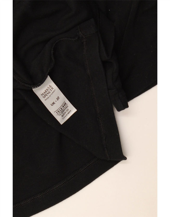 Bluzka damska Marks & Spencer UK 22 3XL Czarna bawełniana