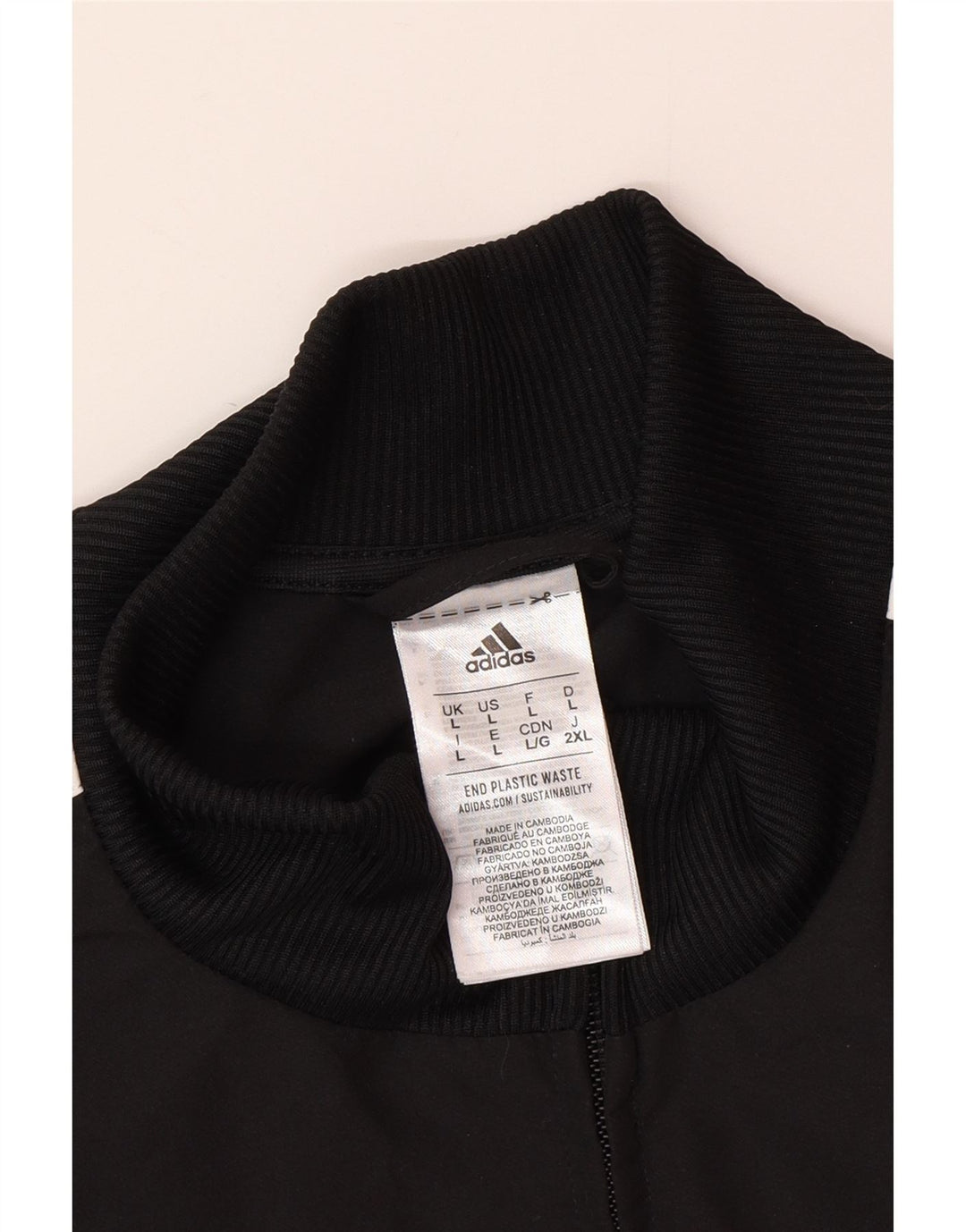 Adidas Męska bluza dresowa, duża, czarna, poliestrowa