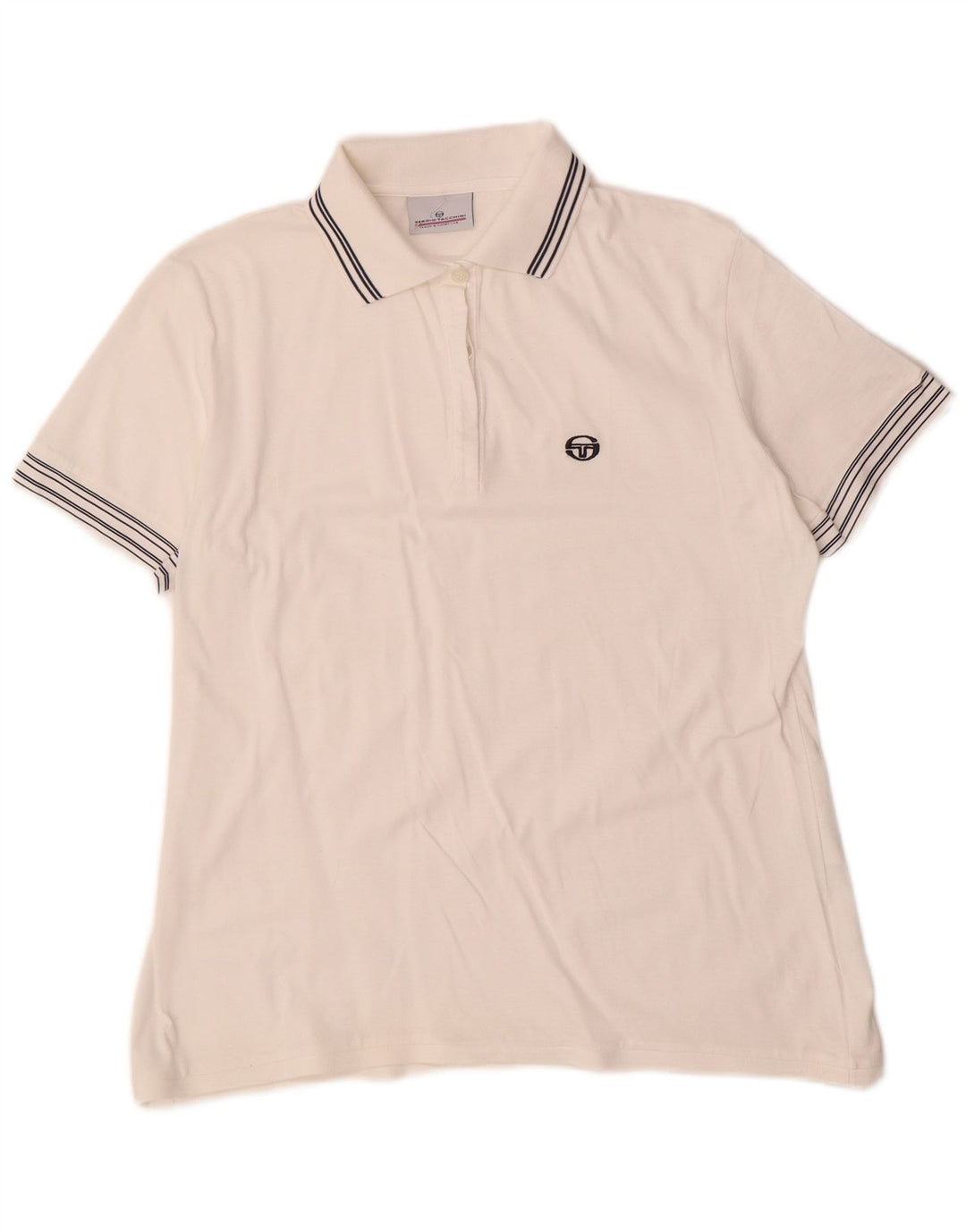 Damska koszulka polo Sergio Tacchini IT 48 XL, biała bawełna