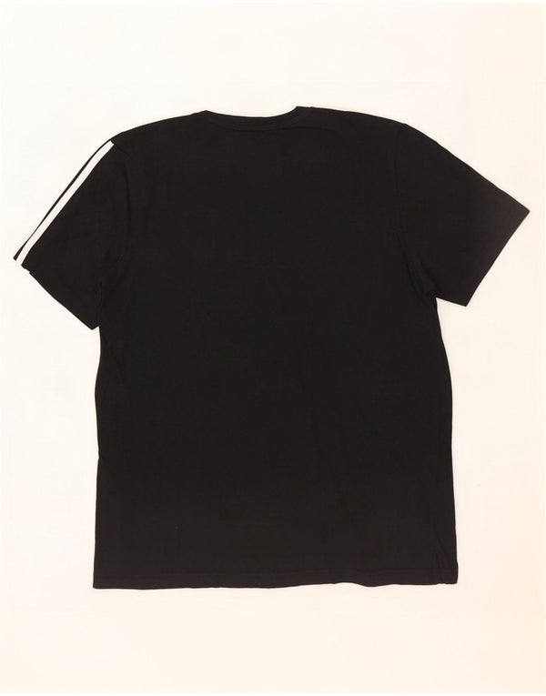 Adidas Mens T-Shirt Top XL Black Cotton