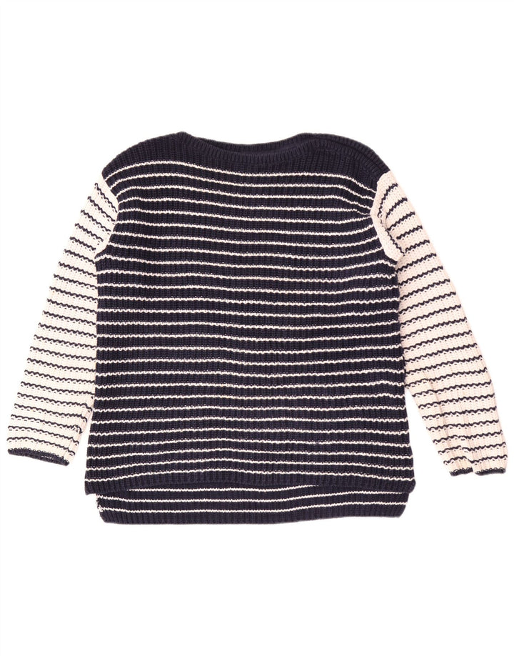 Marks & Spencer Damski sweter z dekoltem w łódkę, UK 14, średni granatowy