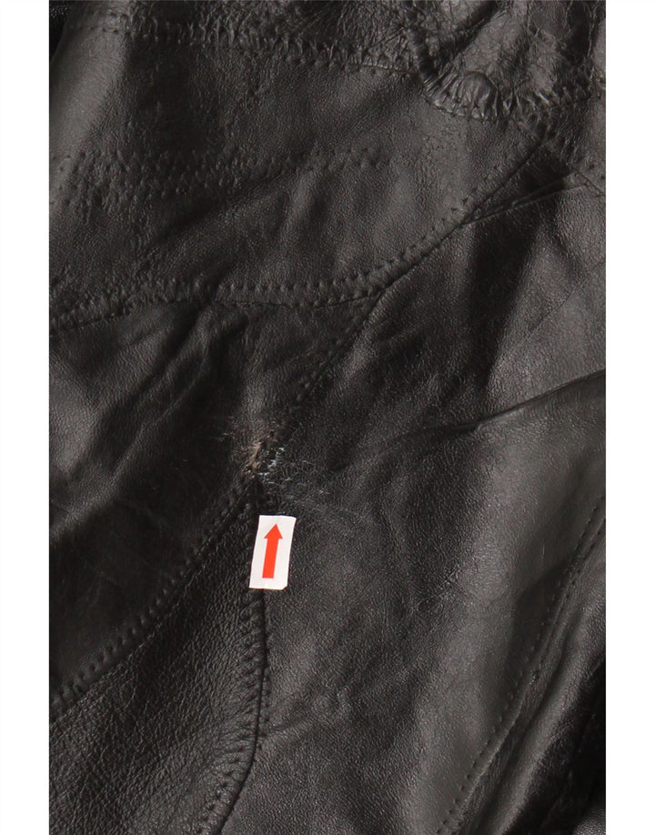 Męska kurtka skórzana VINTAGE UK 40 duża czarna skóra