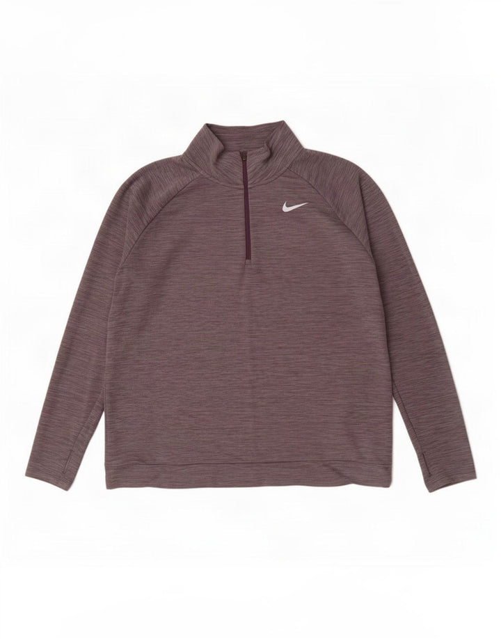 Męski dres Nike Dri Fit z zamkiem błyskawicznym i bluzą XL, szary, nakrapiany poliester