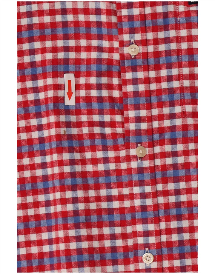 Męska koszula z krótkim rękawem Superdry 2XL, bawełniana czerwona kratka