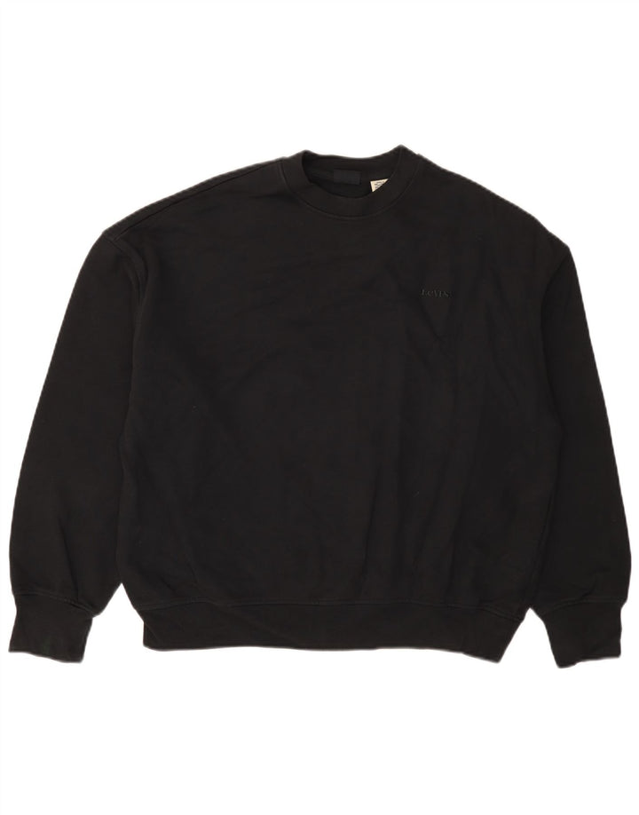Damska bluza oversize Levi's UK 6 XS, czarna bawełna